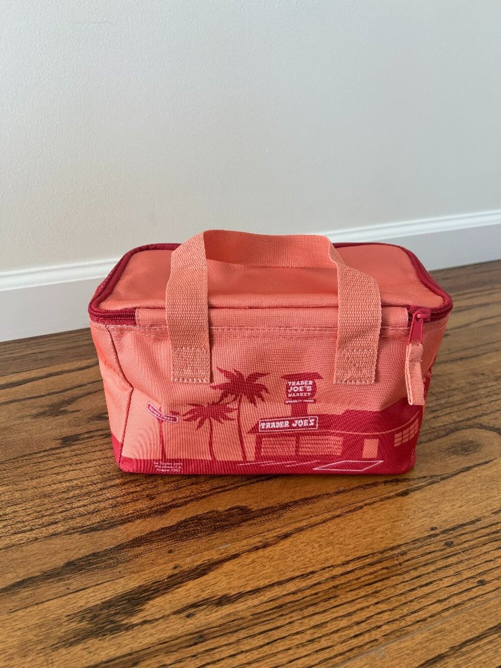 NWT Trader Joe's Mini Insulated Bag - Coral Color